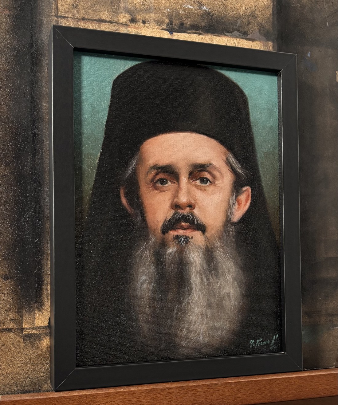 Sf. Ierarh Calinic al Edessei — Pictură în ulei pe panel, Iulian Cetanas